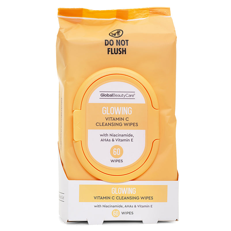 Global Beauty Care Glowing Vitamin C Cleansing Wipes 60 ct