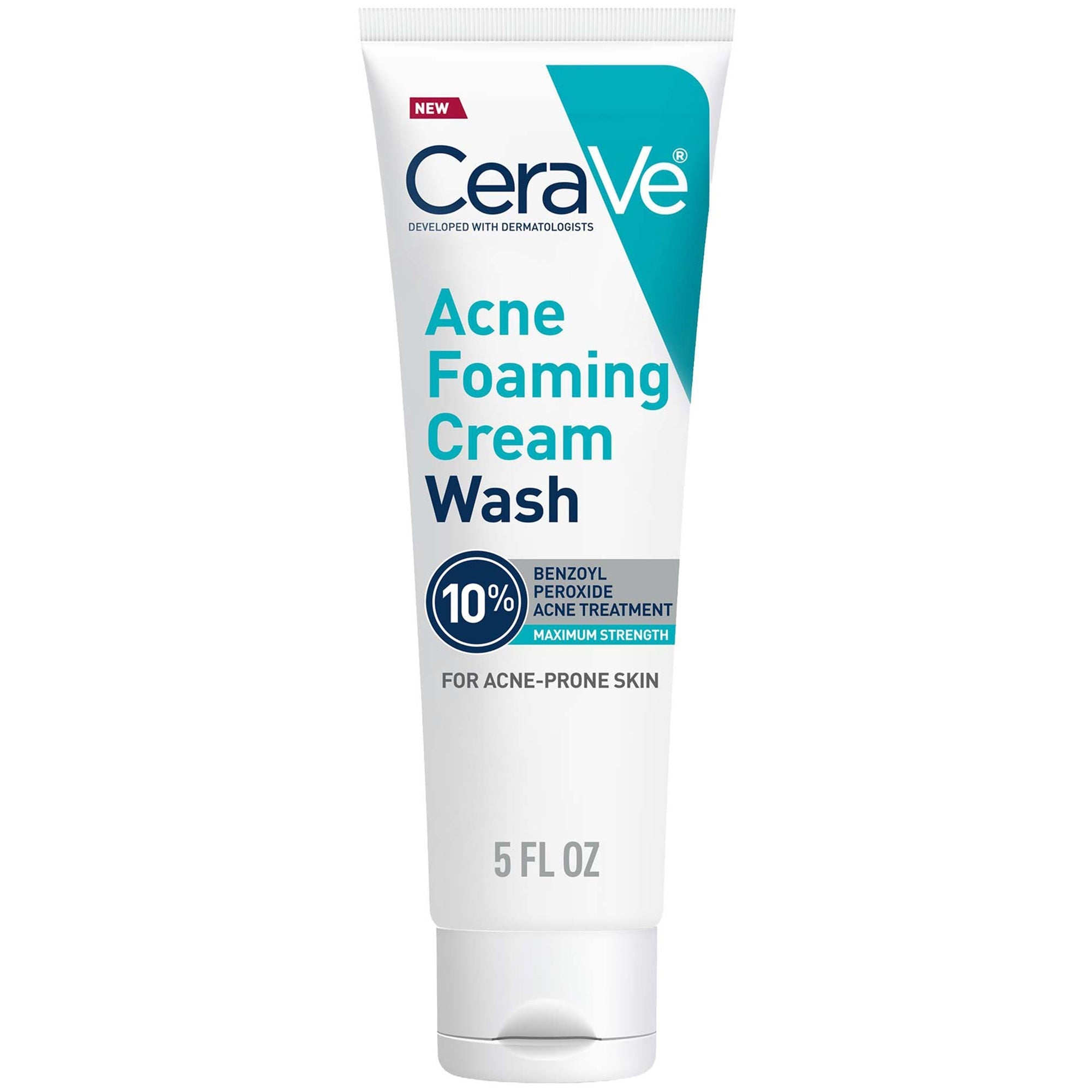 CeraVe Acne Foaming Cream Wash 10% Benzoyl Peroxide 150ml bottle