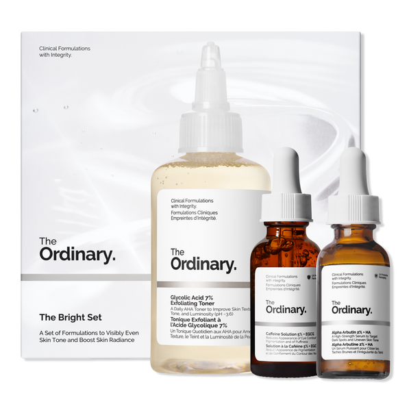 The Ordinary The Bright Set boxed brightening skincare set