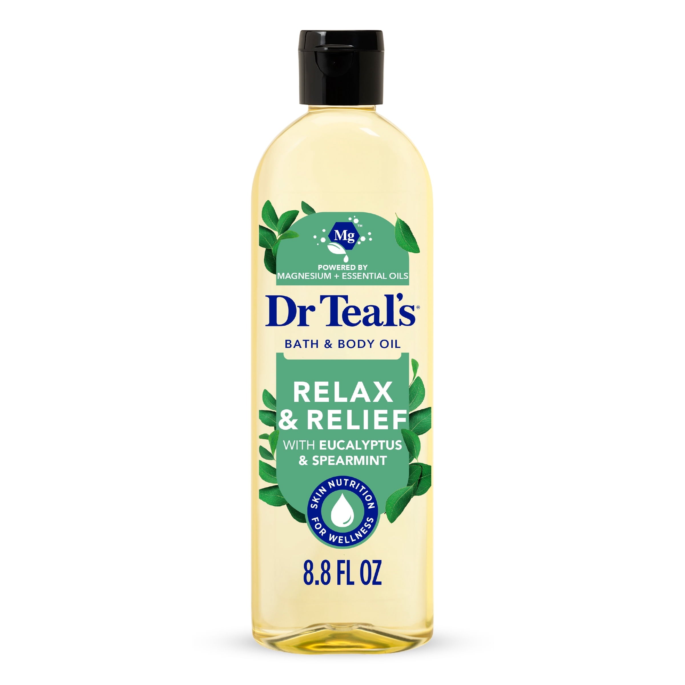 Dr Teal's Moisturizing Bath & Body Oil Relax & Relief Eucalyptus & Spearmint 8.8 fl oz