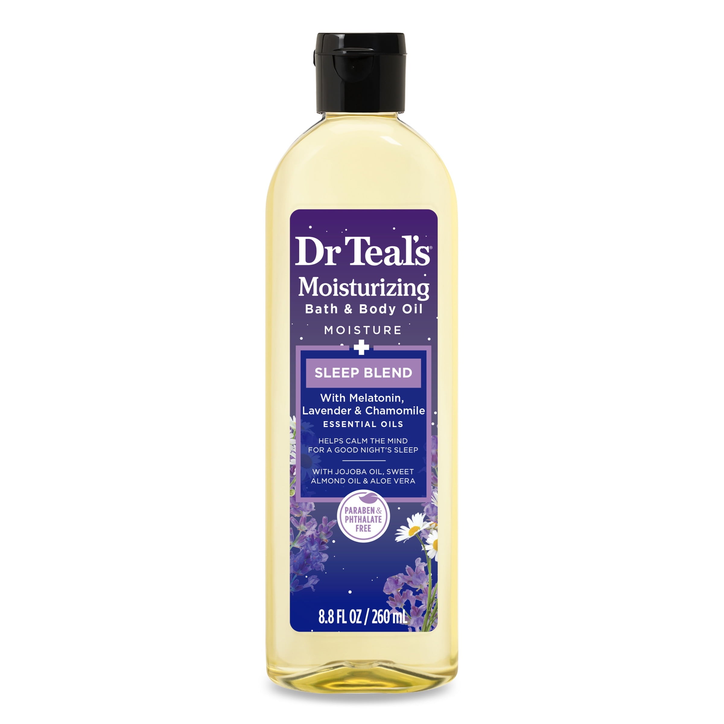 Dr Teal's Sleep Blend Bath & Body Oil Melatonin Lavender Chamomile 8.8 fl oz