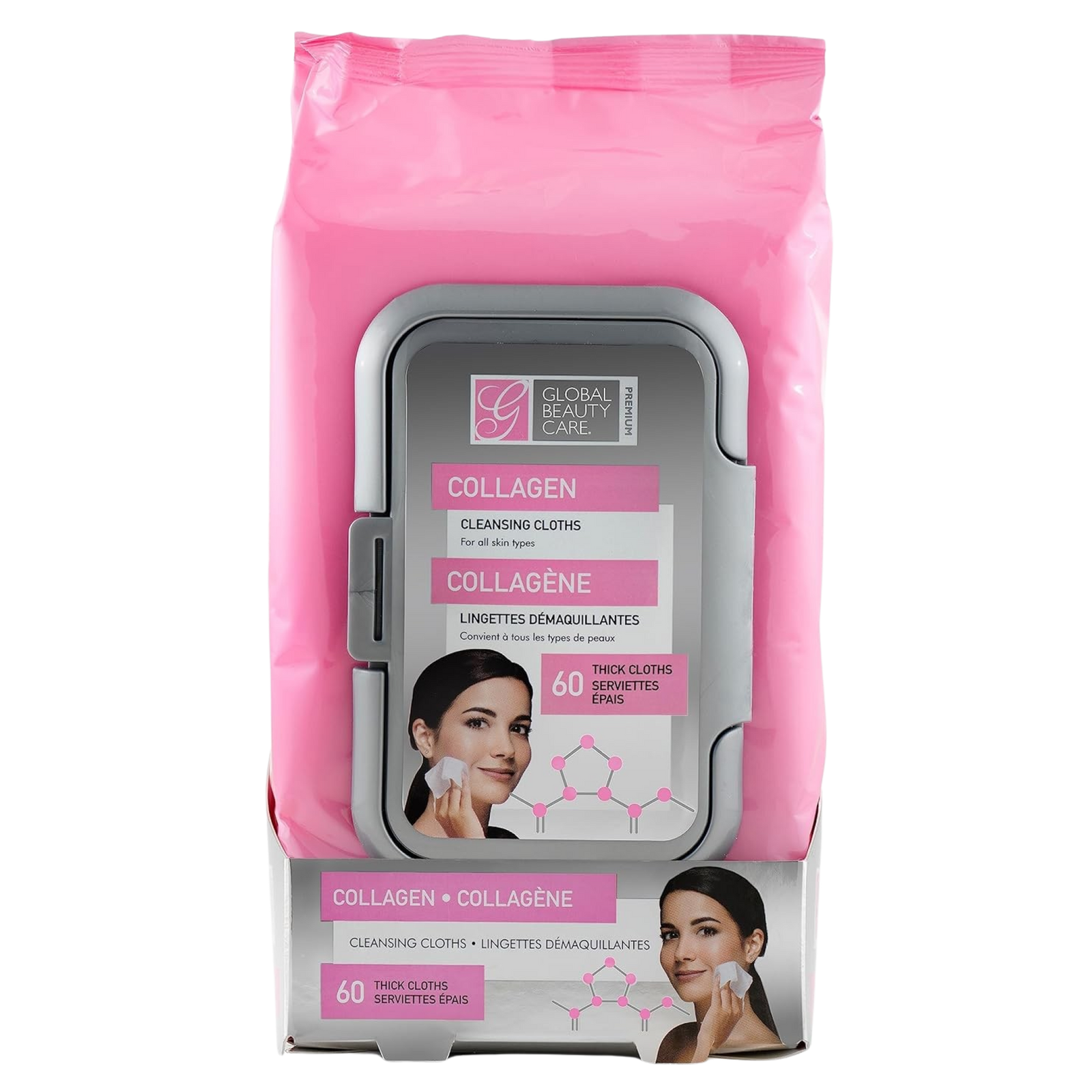 Global Beauty Care Collagen Cleansing Cloths 60 ct