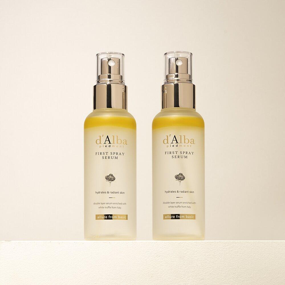 d'Alba White Truffle First Spray Serum 1+1 duo pack two 100ml bottles