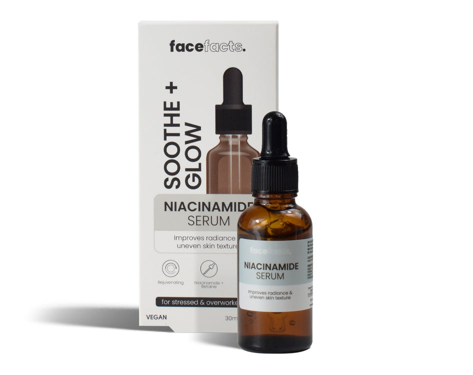 Face Facts Soothe + Glow Niacinamide Serum 30ml bottle