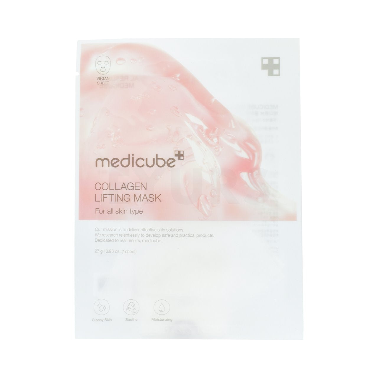 Medicube Collagen Lifting Mask 27g single sheet mask front packaging