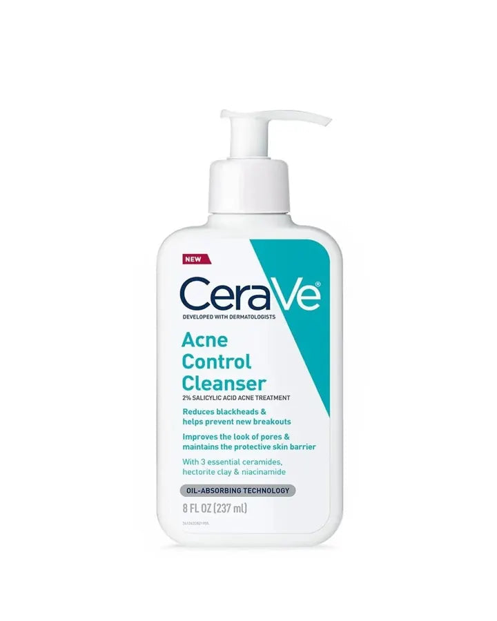 CeraVe Acne Control Cleanser 237ml with 2% salicylic acid – front of bottle